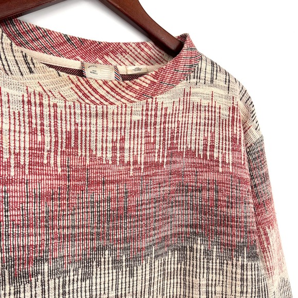 Anthropology Womens Size XS Red Sweatshirt Fall Winter Blouse Shirt Top Cozy - Picture 6 of 8